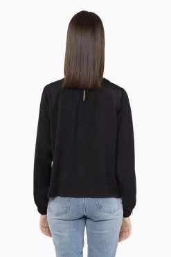 Lorenza Black Satin LS Crew Top 7 Lorenza Black Satin LS Crew Top -Fashion Clothing Store Seeking Lola Lorenza Top SL3344 6 k5wr 45 1 1