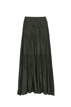 Sensational Dark Khaki Tiered Satin Tie Waist Maxi Skirt 14 Sensational Dark Khaki Tiered Satin Tie Waist Maxi Skirt -Fashion Clothing Store SensationalSatinMaxiSkirtDarkKhaki b4804629 a207 4793 a1ea 2c2b3220edd2