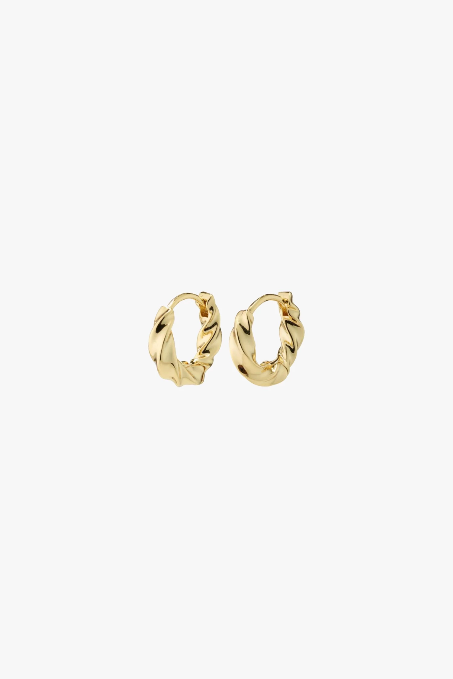 Pilgrim Taffy Recycled Small Swirl Hoop Earrings Gold 3 Pilgrim Taffy Recycled Small Swirl Hoop Earrings Gold