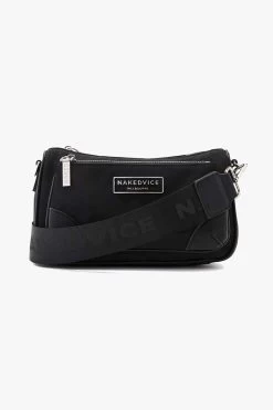 The Hunter Silver Hardware Black Nylon Bag