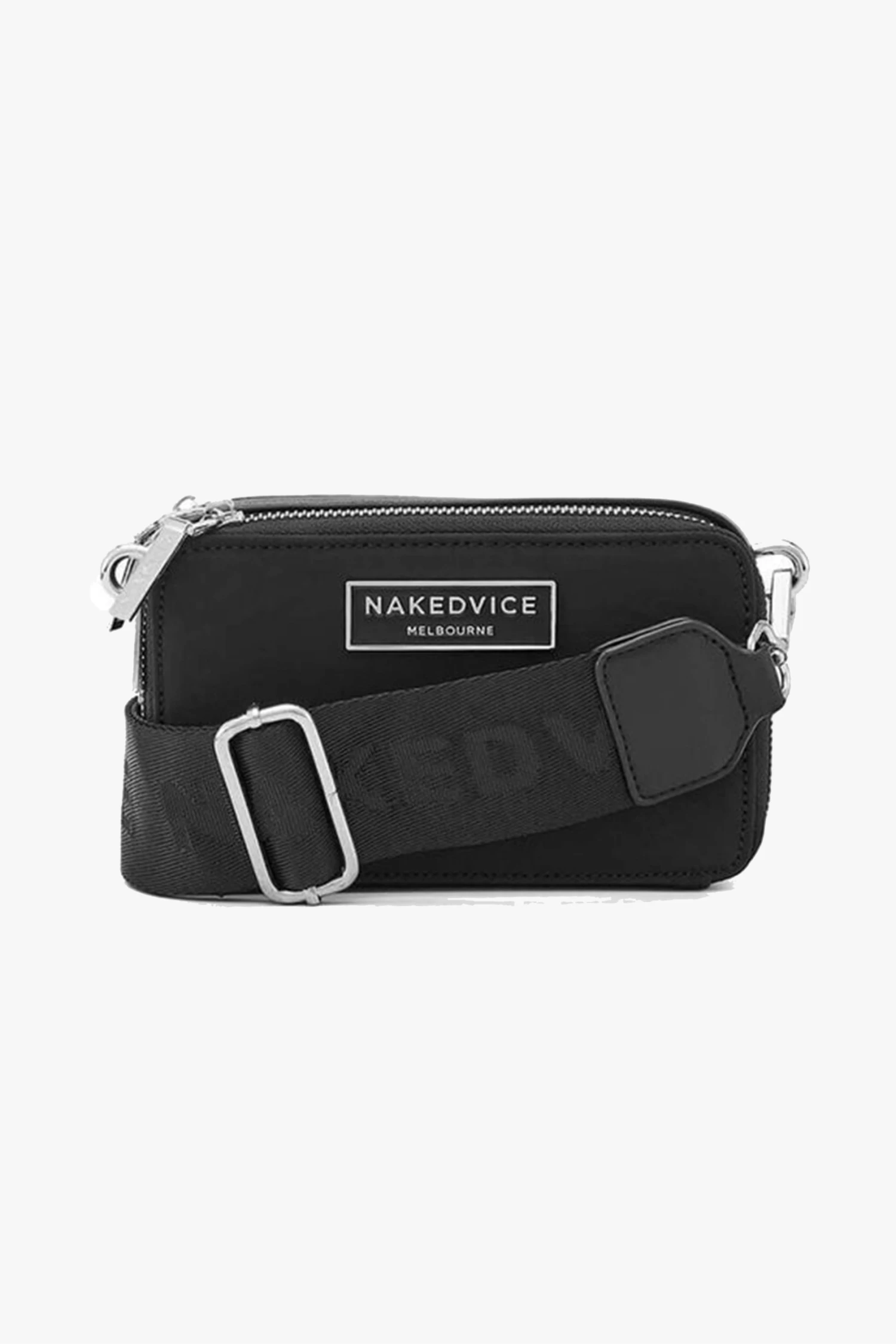The Lexie Silver Hardware Black Nylon Bag 3 The Lexie Silver Hardware Black Nylon Bag