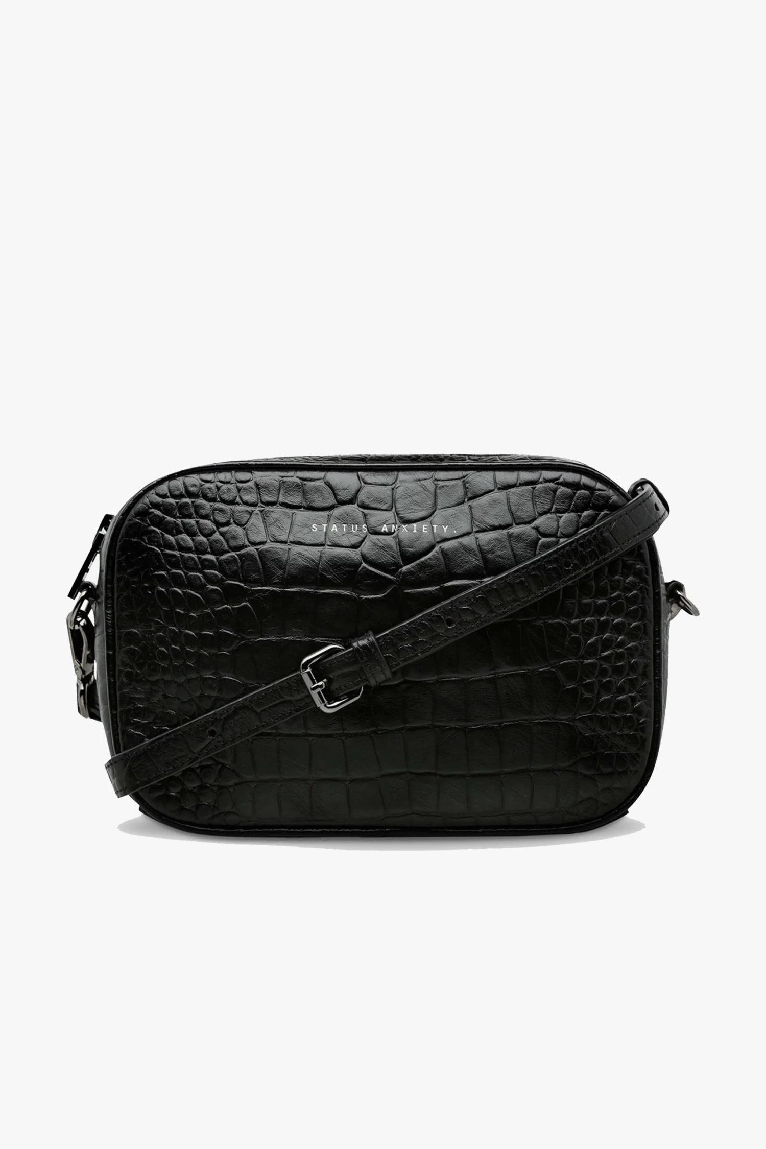 Plunder Black Croc Cross Body Bag 5 Plunder Black Croc Cross Body Bag - Image 3