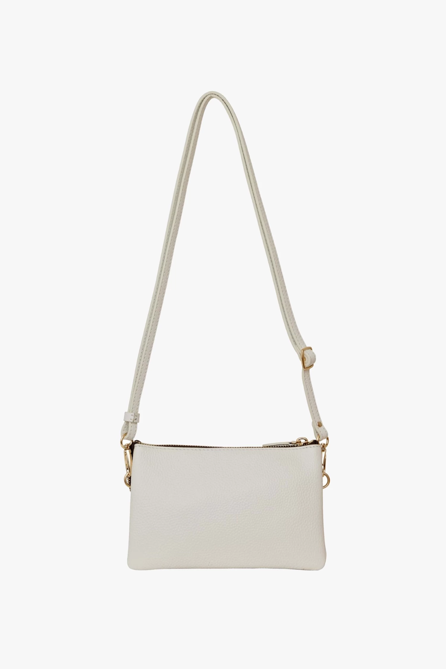Tilly Multi Pocket White Leather Crossbody Clutch 6 Tilly Multi Pocket White Leather Crossbody Clutch - Image 4