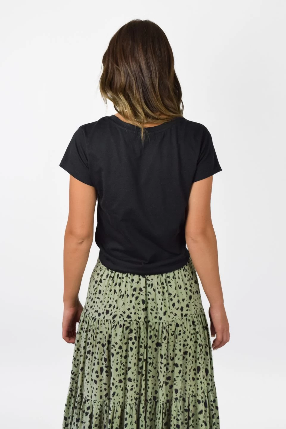 Timeless Tie Front Black Organic Tee 6 Timeless Tie Front Black Organic Tee - Image 4