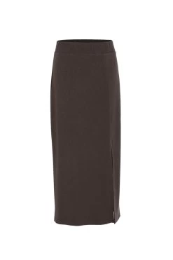 True Mocha Rib Midi Skirt -Fashion Clothing Store Trueribmidiskirtmocha3