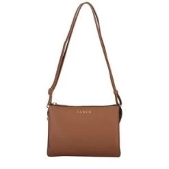 Tilly's Big Sis Multi Pocket Tan Leather Large Clutch