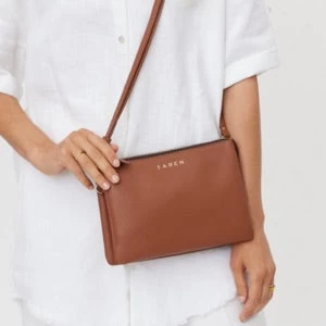 Tilly's Big Sis Multi Pocket Tan Leather Large Clutch 4 Tilly's Big Sis Multi Pocket Tan Leather Large Clutch - Image 2