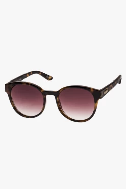 Le Specs Paramount Round Milky Tort Brown Gradient Lens Sunglasses