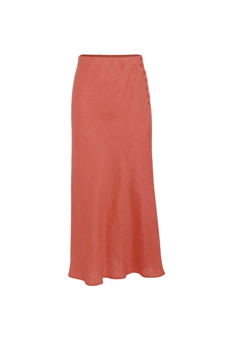 Utopia Rust Linen Bias Cut Midi Skirt 9 Utopia Rust Linen Bias Cut Midi Skirt - Image 7
