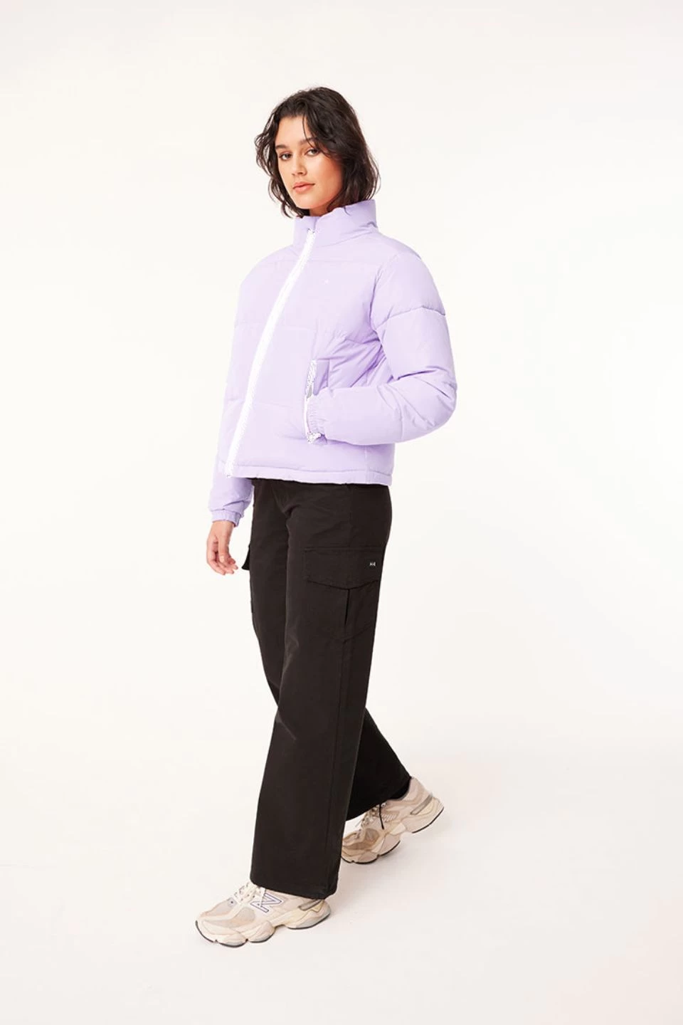 Womans Lilac Track Puffer Jacket 4 Womans Lilac Track Puffer Jacket - Image 2