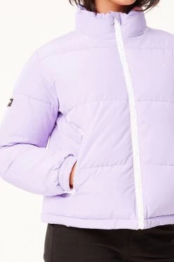 Womans Lilac Track Puffer Jacket