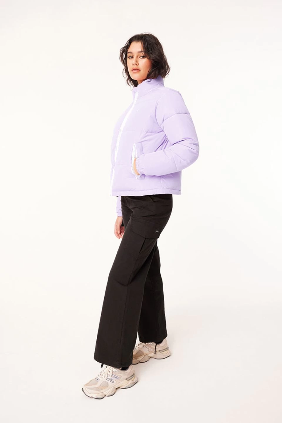 Womans Lilac Track Puffer Jacket 6 Womans Lilac Track Puffer Jacket - Image 4