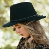 Brixton Wesley Fedora Black Wool Felt Hat -Fashion Clothing Store WesleyFedoraBlackWoolFeltHat