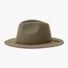 Brixton Wesley Fedora Military Olive Wool Felt Hat 1 Brixton Wesley Fedora Military Olive Wool Felt Hat -Fashion Clothing Store WesleyFedoraMilitaryOliveWoolFeltHat