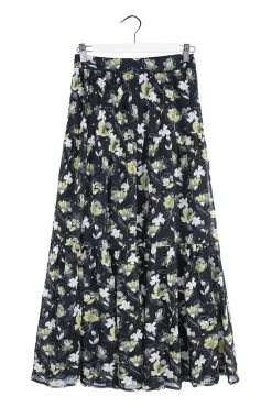 Willow Black Floral Tiered Midi Skirt 13 Willow Black Floral Tiered Midi Skirt -Fashion Clothing Store WillowBlackFloralTieredMidiSkirt 1