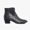 NUDE Willow Black Leather Ankle Boot With Side Zip 1 NUDE Willow Black Leather Ankle Boot With Side Zip -Fashion Clothing Store WillowBlackLeatherAnkleBootWithSideZip