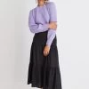 Zesty Violet Balloon Sleeve Crew Neck Knit -Fashion Clothing Store ZestyKnitJumperLilac BlazingSkirtBlack2