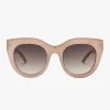 Le Specs Air Heart Oversized Cat Eye Oatmeal Sunglasses 2 Le Specs Air Heart Oversized Cat Eye Oatmeal Sunglasses -Fashion Clothing Store airheart