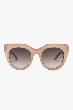 Le Specs Air Heart Oversized Cat Eye Oatmeal Sunglasses