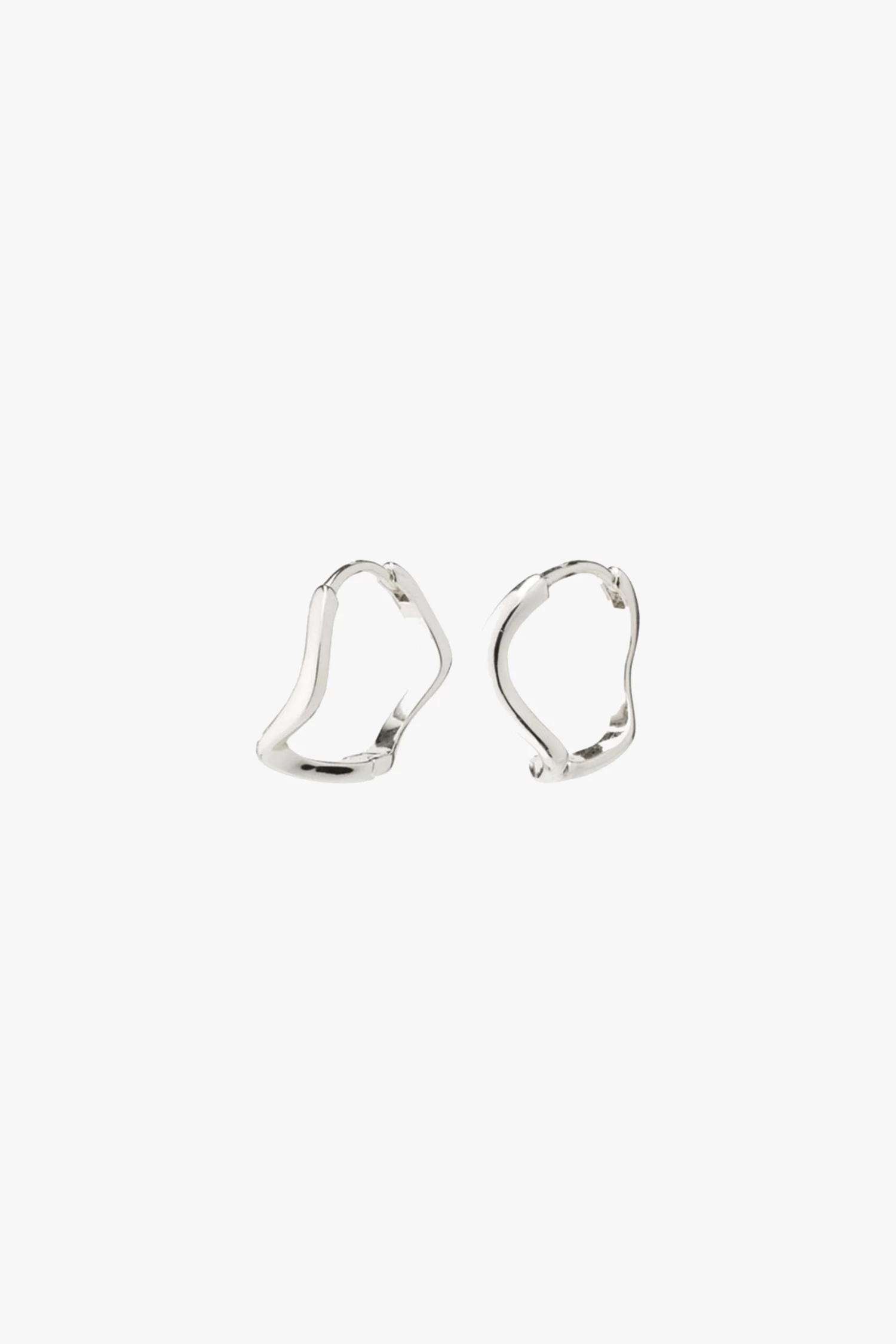 Pilgrim Alberte Organic Shape Hoop Earrings Silver 4 Pilgrim Alberte Organic Shape Hoop Earrings Silver - Image 2