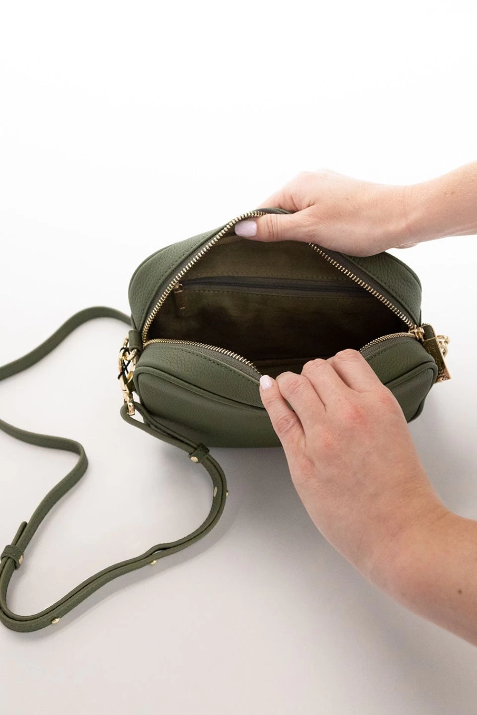 All Times Camera Khaki Gold Hardware Leather Bag 5 All Times Camera Khaki Gold Hardware Leather Bag - Image 3