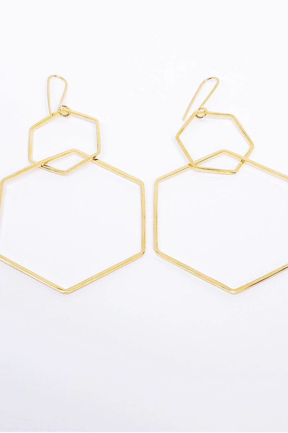 Hexagon 2 Piece Earring 5 Hexagon 2 Piece Earring - Image 3