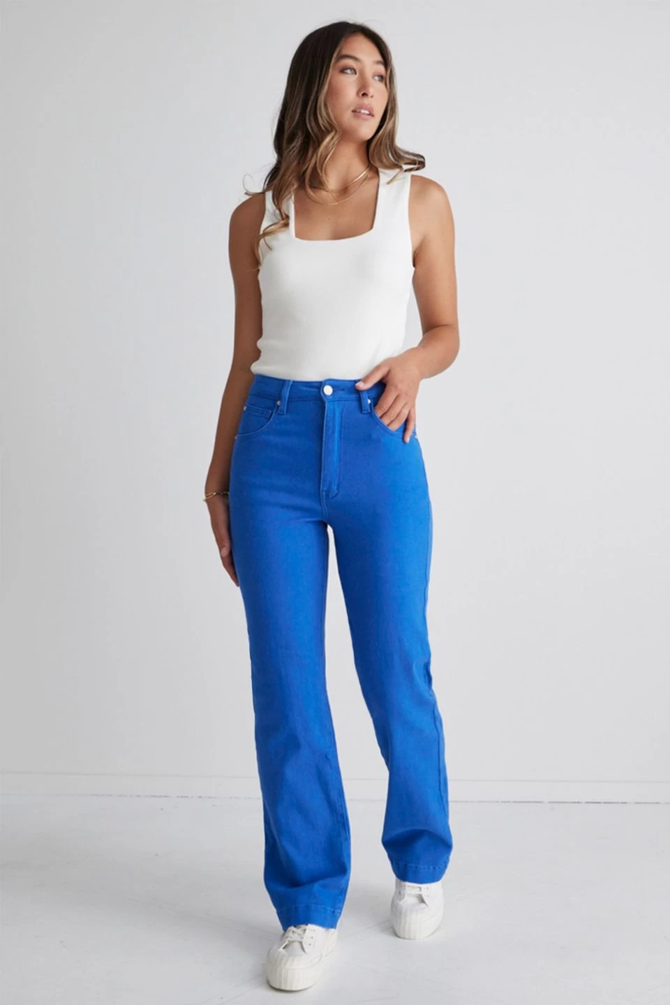 Billie Cobalt Blue Wide Leg Jeans 4 Billie Cobalt Blue Wide Leg Jeans - Image 2