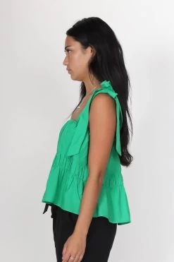 Bowie Apple Green Tiered Top -Fashion Clothing Store bowie top apple side 1000x 1