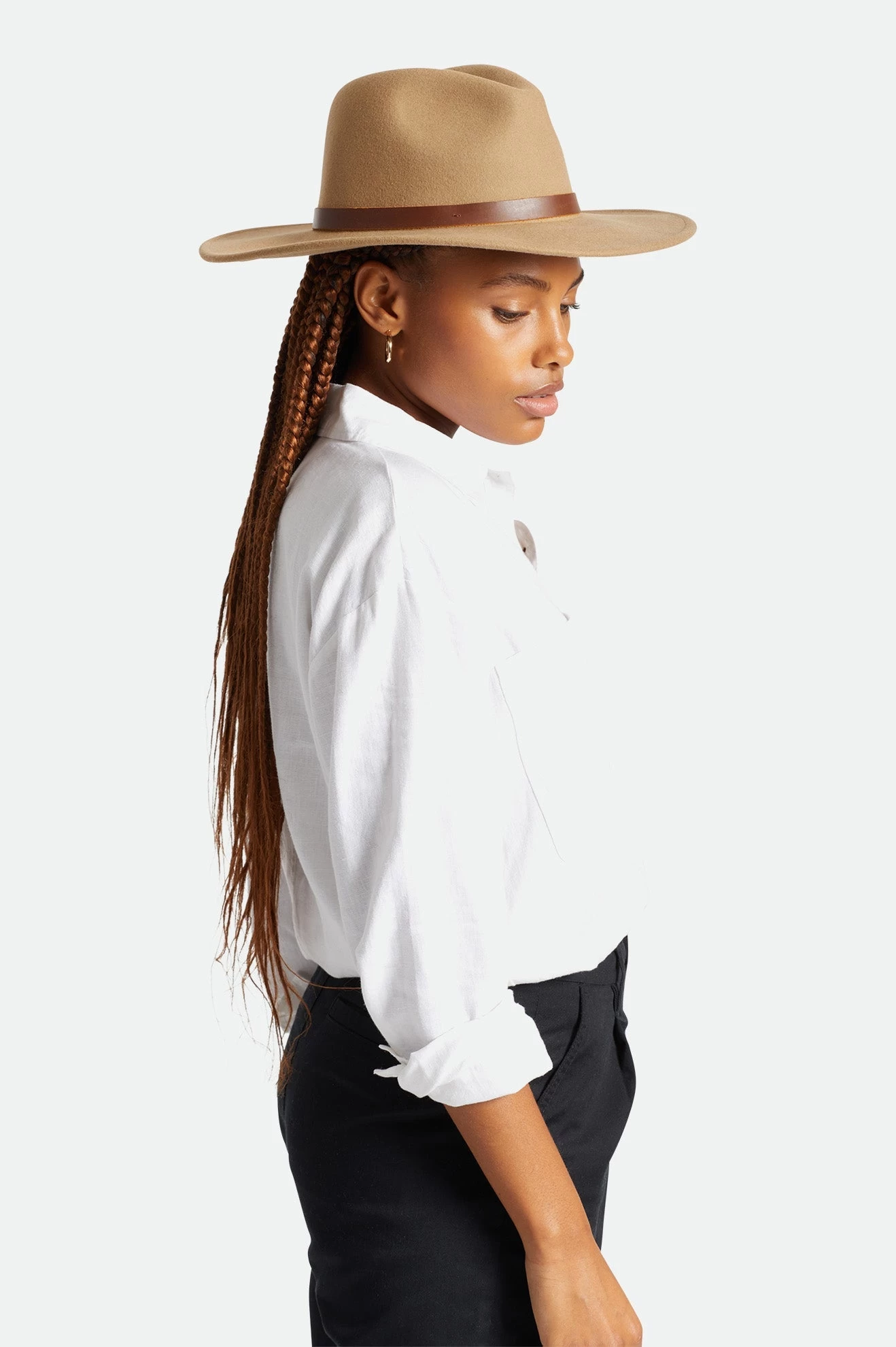 Brixton Field Proper Timberwolf Taupe Wool Felt Hat 5 Brixton Field Proper Timberwolf Taupe Wool Felt Hat - Image 3