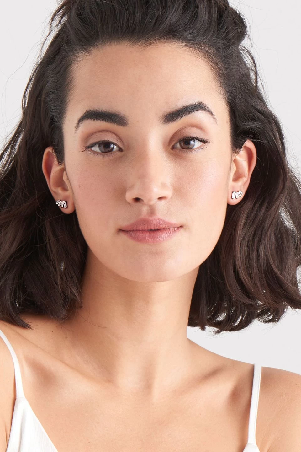 Ania Haie Glow Getter Crystal Silver Bar Stud Earrings 4 Ania Haie Glow Getter Crystal Silver Bar Stud Earrings - Image 2