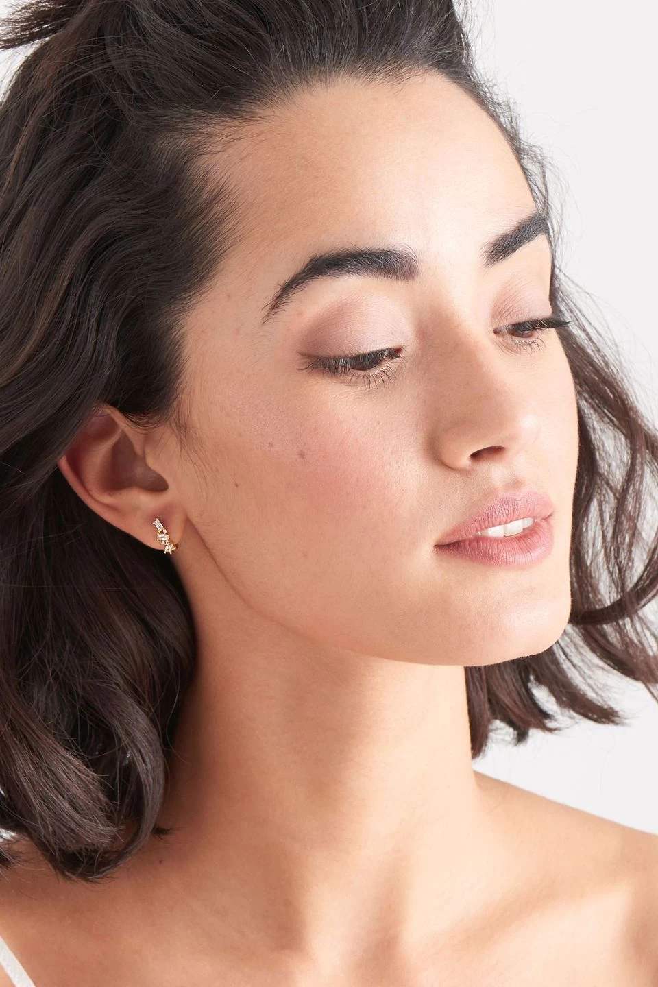 Ania Haie Glow Getter Crystal Cluster Gold Huggie Earrings 4 Ania Haie Glow Getter Crystal Cluster Gold Huggie Earrings - Image 2