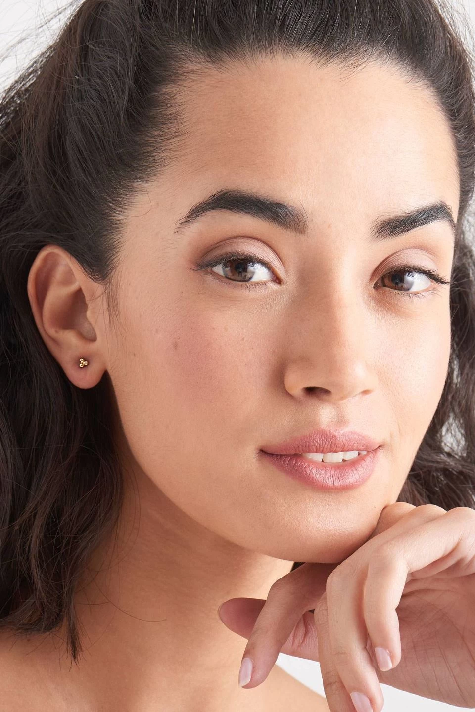 Ania Haie Modern Minimalism Small Gold Three Ball Stud Earrings 4 Ania Haie Modern Minimalism Small Gold Three Ball Stud Earrings - Image 2