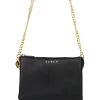 Tilly's Big Sis Black Multi Pocket Chain Strap Leather Large Clutch 2 Tilly's Big Sis Black Multi Pocket Chain Strap Leather Large Clutch -Fashion Clothing Store bst black with chainstrap 2