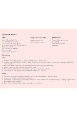 Chocolate Raspberry Cake Making Kit -Fashion Clothing Store choc4