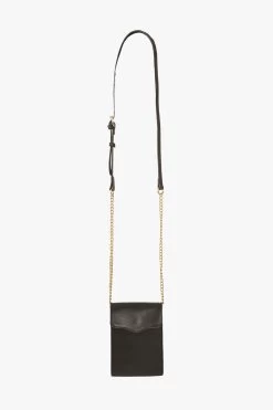 Buckle The Trend Plain Black Crossbody Bag