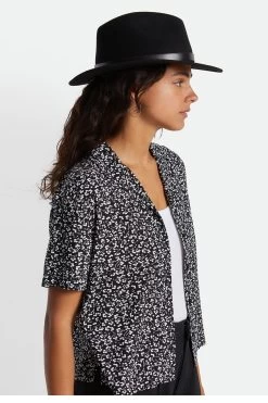 Brixton Messer Fedora Black Black Wool Felt Hat 7 Brixton Messer Fedora Black Black Wool Felt Hat -Fashion Clothing Store ctkimqcrgl2h1nsgc7v6