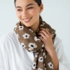 Maxi Brown Floral Polyester Scarf 2 Maxi Brown Floral Polyester Scarf -Fashion Clothing Store daisydayscarfcoffee5 1000x 1