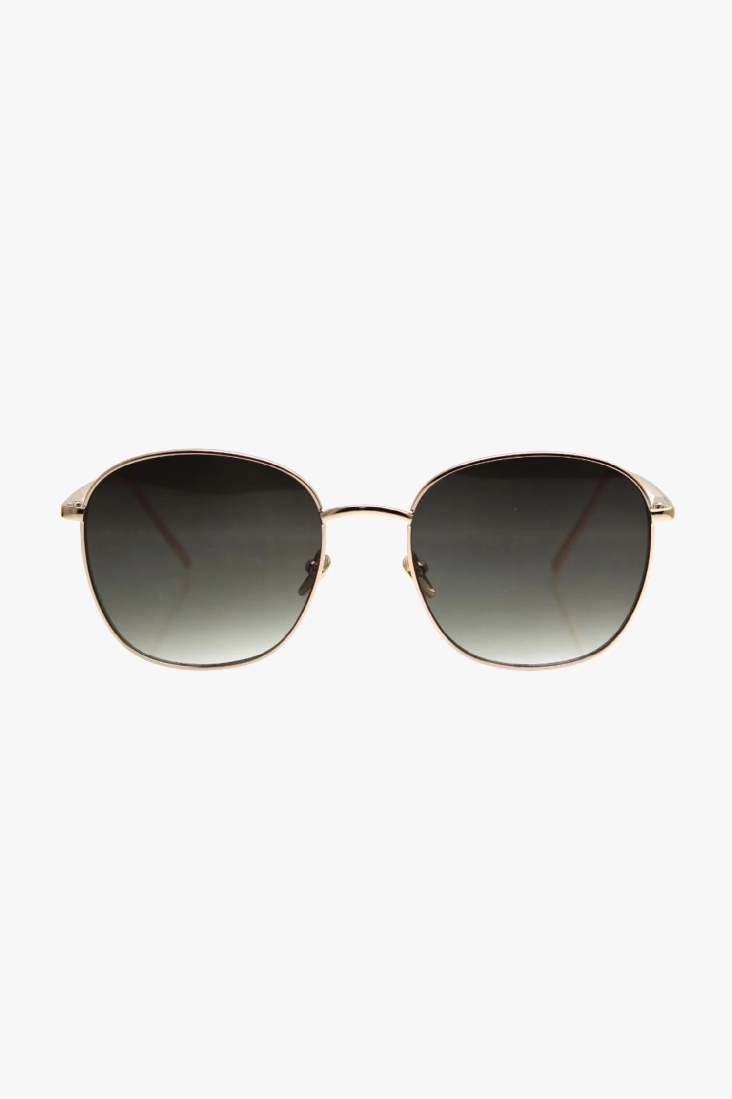 Double Fantasy Two Metal Frame Large Thin Gold With Smoke Lens Sunglasses 3 Double Fantasy Two Metal Frame Large Thin Gold With Smoke Lens Sunglasses