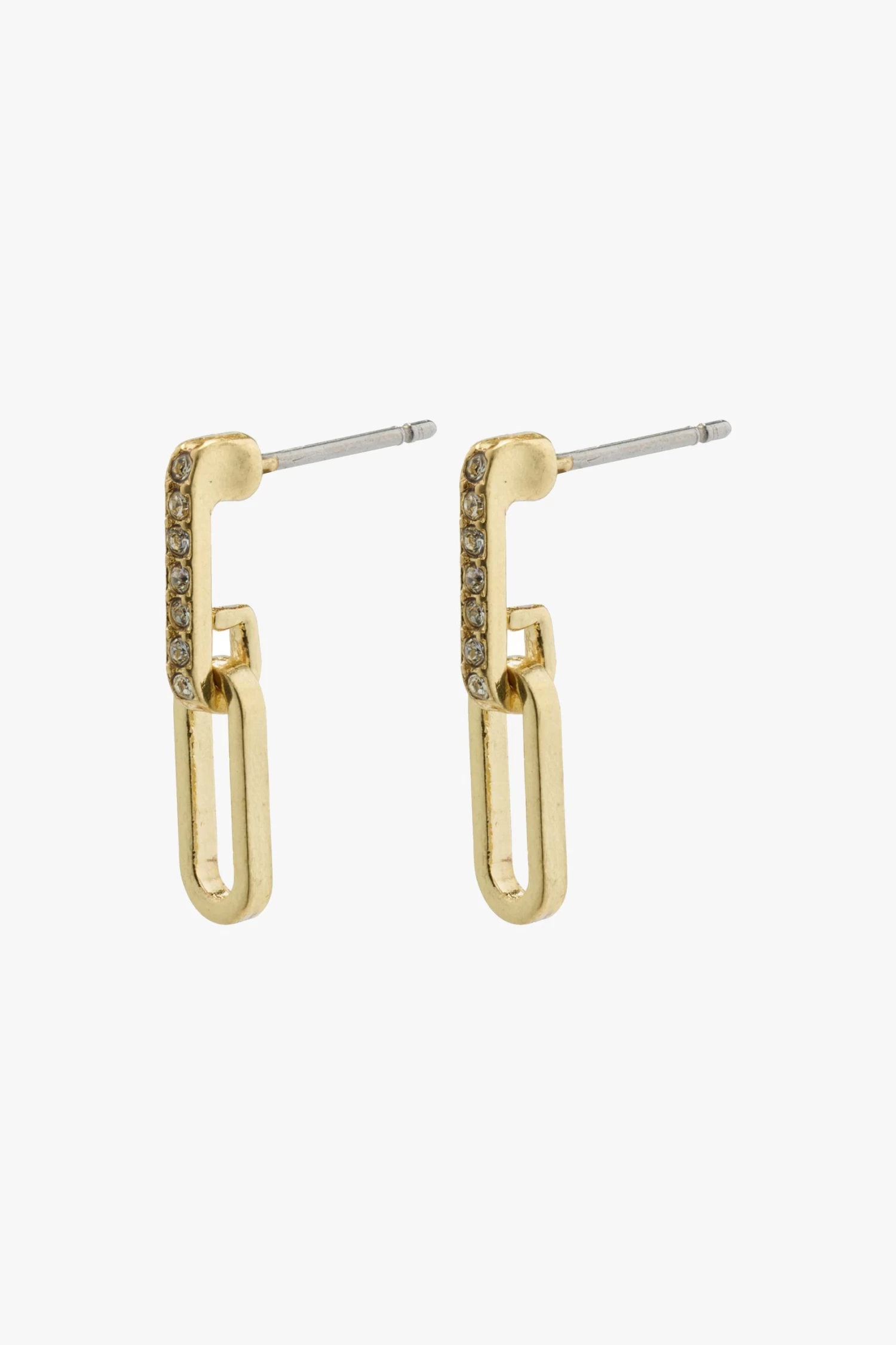 Pilgrim Elise Linked Earrings Gold Plated With Crystal 3 Pilgrim Elise Linked Earrings Gold Plated With Crystal