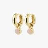 Pilgrim Evah Rosa Hoop Recycled Gold Plated Earrings 2 Pilgrim Evah Rosa Hoop Recycled Gold Plated Earrings -Fashion Clothing Store evahhoopearrings