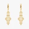 Florence Gold Pendant Earrings 2 Florence Gold Pendant Earrings -Fashion Clothing Store floerenceearringsgold
