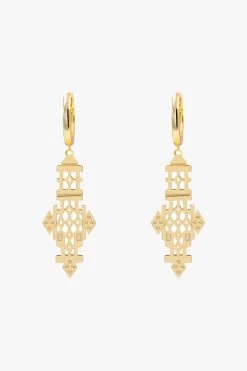 Florence Gold Pendant Earrings