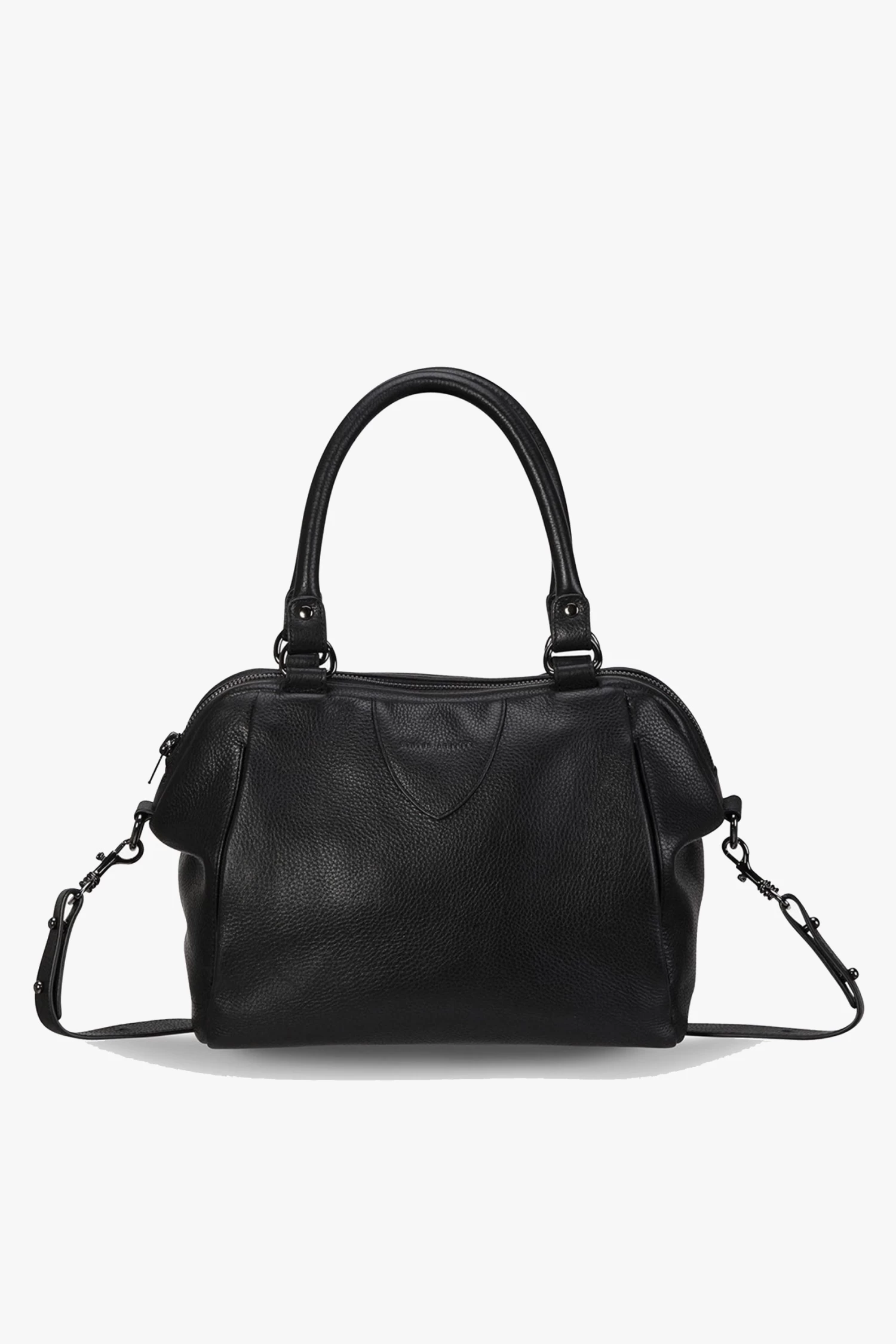 Force Of Being Black Leather Handbag 3 Force Of Being Black Leather Handbag