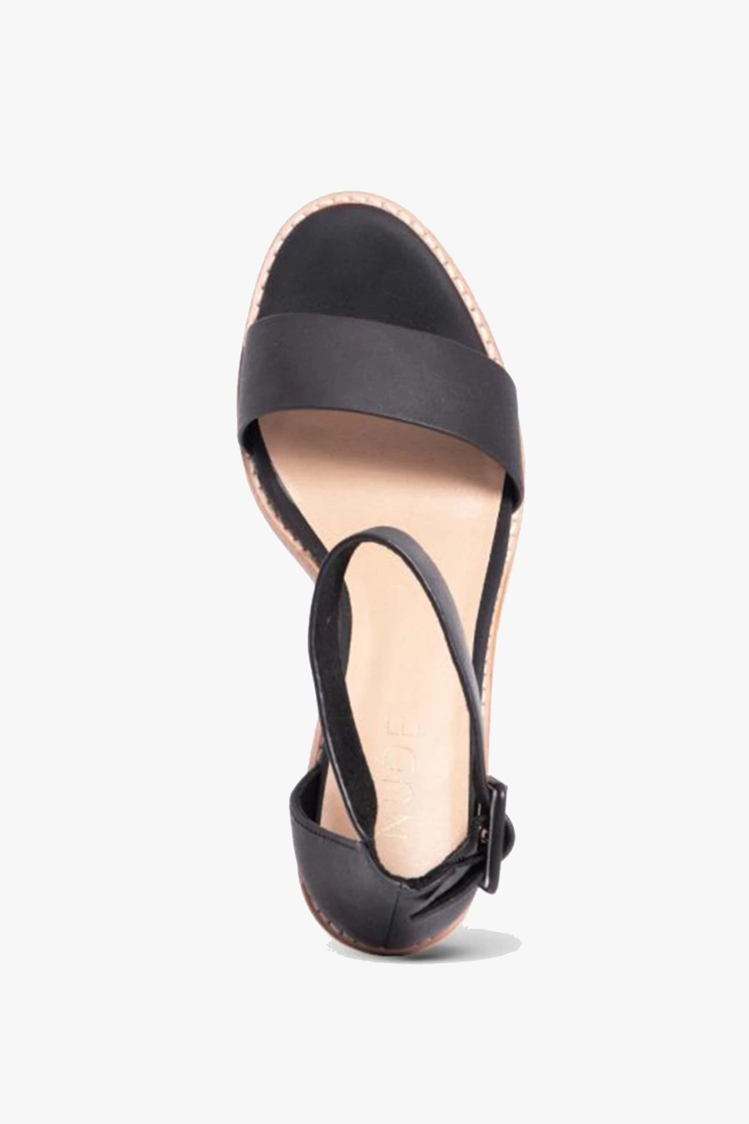 NUDE Grady Black Leather Ankle Strap Heel 4 NUDE Grady Black Leather Ankle Strap Heel - Image 2