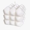 Hector Rubics Cube White Unscented Candle H5cm X 5.5cm