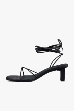 Honey Black Ankle Strap Mid Heel 8 Honey Black Ankle Strap Mid Heel -Fashion Clothing Store honeymidheelblack3