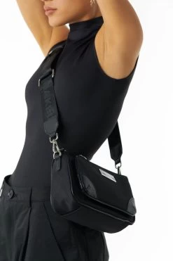 The Hunter Silver Hardware Black Nylon Bag 7 The Hunter Silver Hardware Black Nylon Bag -Fashion Clothing Store hunter black 1