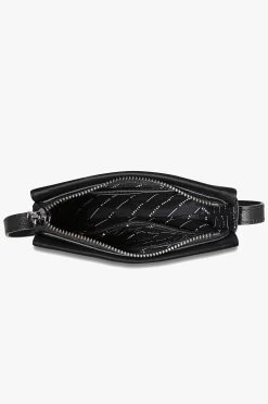 In Her Command Curved Base Black Cross Body Bag With Stud Detail 6 In Her Command Curved Base Black Cross Body Bag With Stud Detail -Fashion Clothing Store incommandbag
