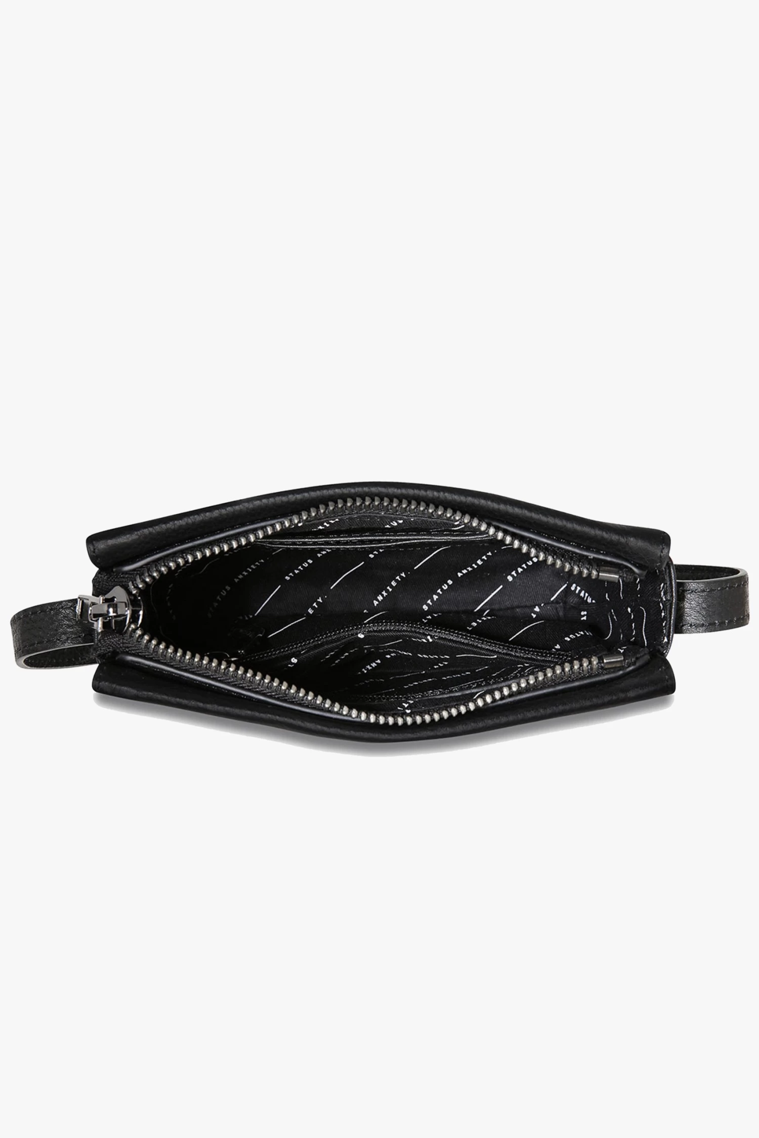 In Her Command Curved Base Black Cross Body Bag With Stud Detail 4 In Her Command Curved Base Black Cross Body Bag With Stud Detail - Image 2