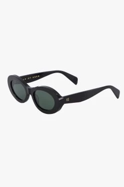 Frankie Black Oval Sunglasses